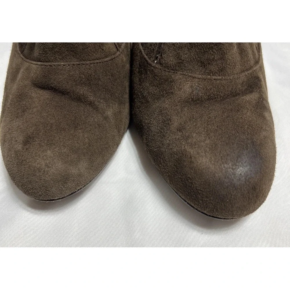 Cole Haan Air Talia Gore Slip On Ankle Bootie Womens 7.5 B Brown Suede Boot Shoe